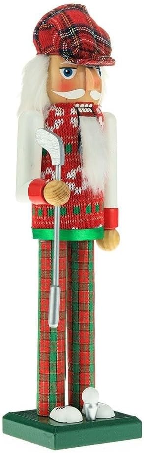 Kurt S. Adler 15-Inch Red and Green Golfer Nutcracker
