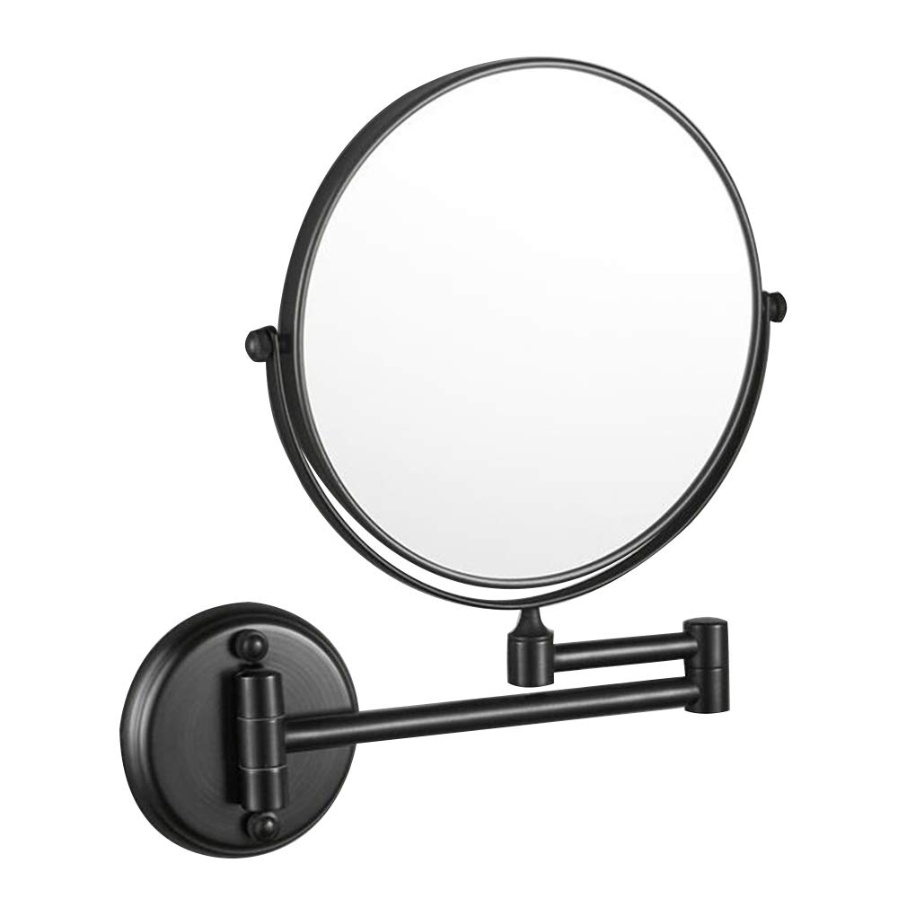 Miroir de beauté mural recto-verso orientable 360° grossissant 3X pour maquillage