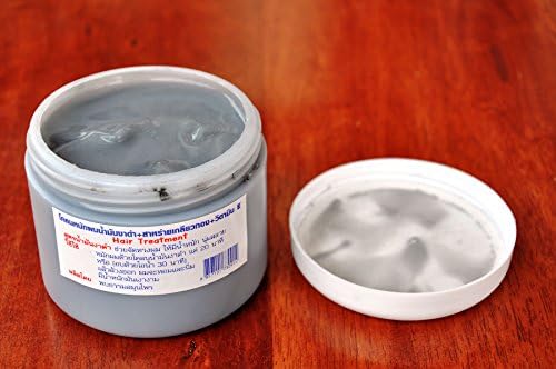 ฺ3 Packs Black Sesame Hair Treatment Natural Cream Mud, Spirulina, Vitamin E Treatment Mask Dry & Damage Hair Growth Nourishing 100g