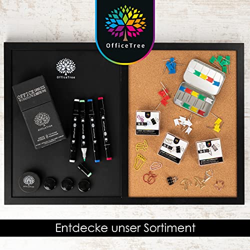 OfficeTree 200x Markierungsfähnchen Pinnwand Flagge - 5 Farben - Stecknadel Fähnchen für Weltkarte Pinnwand - Fähnchen Pins - Markierungsfahnen in praktischer Aufbewahrungsbox