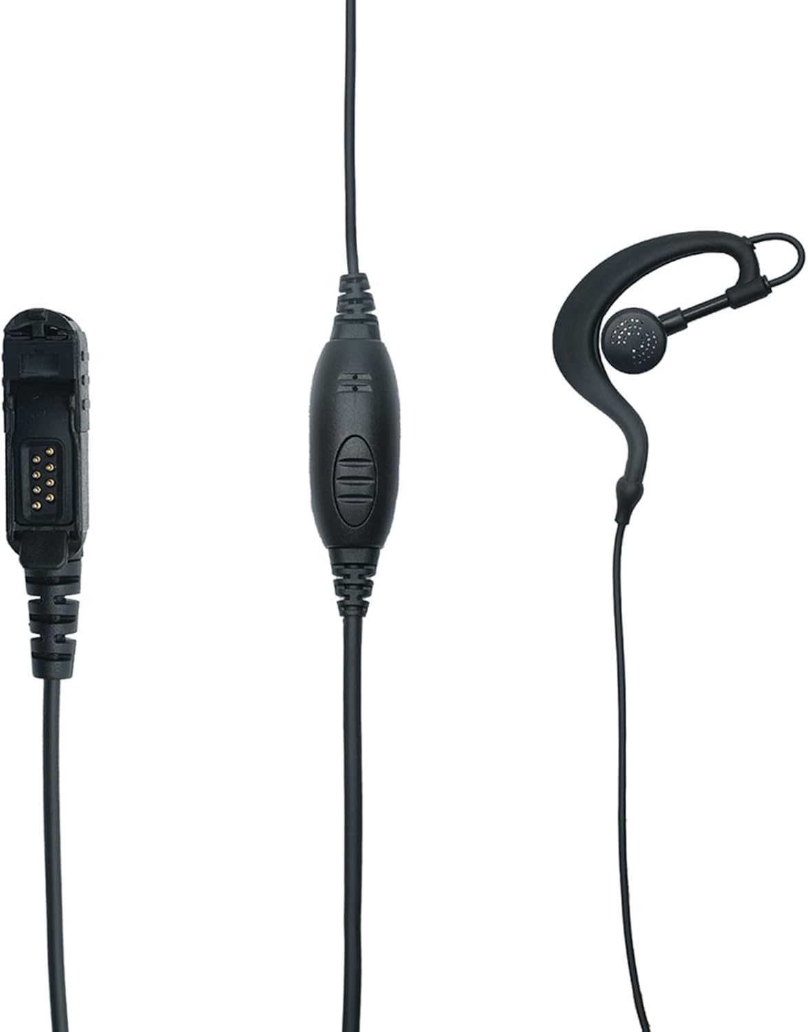 G Shape Headset Earpiece with PTT Mic Compatible for Motorola XPR3000 3000E XPR3300 XPR3550e XPR3500 Walkie Talkie 2 Way Radio 5Pack