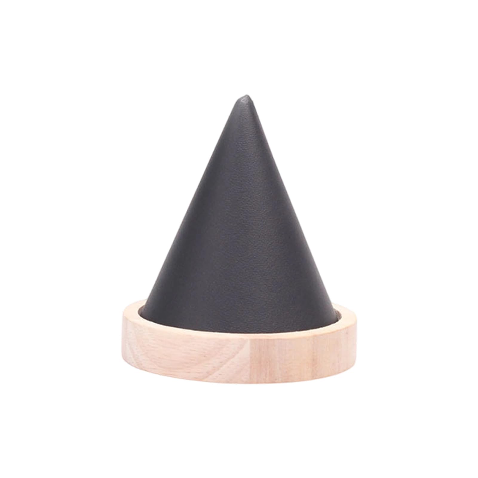 Jtqyfi Black Cone Suitable For Displaying Earrings Necklaces Cone Shaped Holder Beigeness Wood Jewelry Display Stand For Rings Bangles Necklaces Home Decor Organization