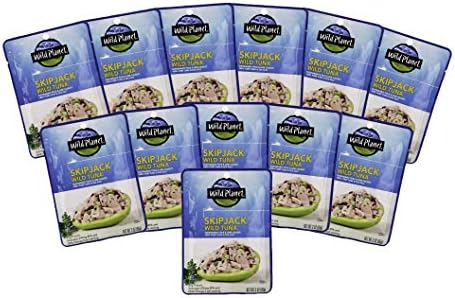 Wild Planet Skipjack Wild Tuna, Sea Salt, Pouch, Keto and Paleo, 3rd Party Mercury Tested, 3 Ounce (Pack of 12)