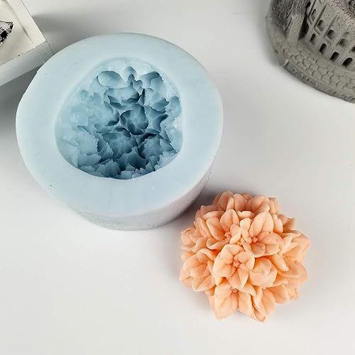 Miniatura 6 de HC0283 PRZY Moldes de Silicona Hortensia Flor Molde Decoración Planta Jabón Moldes Ochid Flores Vela Moldes Ramo Hacer Arcilla