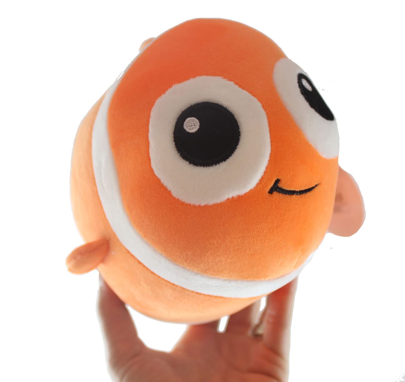 Curious Minds Busy Bags Chubby Plush Clownfish Stuffed Animal Toy - Soft Squishy Roll Animal - Plushie Stuffie