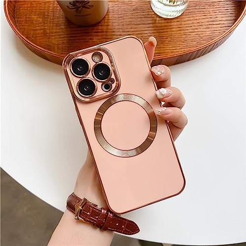 Coque de téléphone rose compatible iPhone 12 11 XR coque silicone magnétique