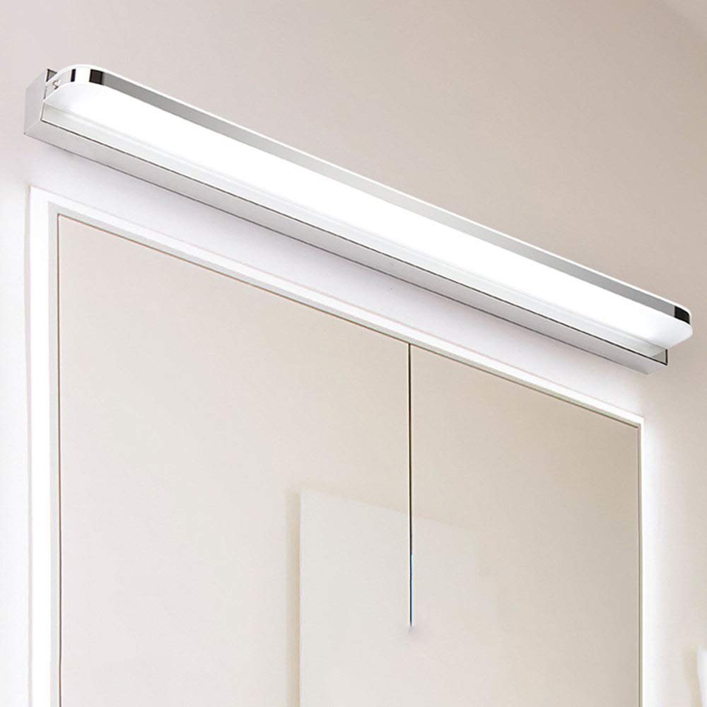 ZH-VBC Led Modern Chrome Bathroom Vanity Lights, 42cm/52cm/62cm/72cm/92cm/110cm/120cm Acrylic Stainless Steel Led Vanity Light Fixtures for Bathroom Lighting,WhiteLight-110cm