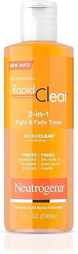 Neutrogena Rapid Clear - Tóner 2 en 1 de lucha y decoloración 8 onzas paquete de 2
