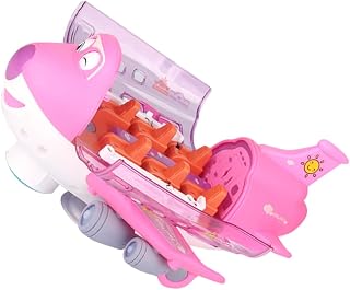 Abaodam Avión Interactivo De Juguete para Niños Pequeños Avión para Niños Y Niñas con Luces Música Y Rotación De 360 ​​Grados Juguete Educativo para Recién Nacidos.
