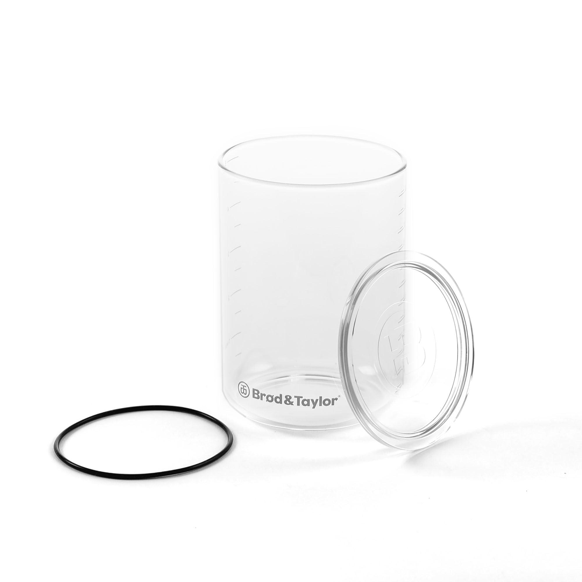 Brod & Taylor Sourdough Starter Jar, Durable Borosilicate Glass Starter Jar, Loose Lid Allows Your Starter to Breathe, 1 Litre Capacity, Easy Cleaning, Marker and Scale to Measure Sourdough Growth