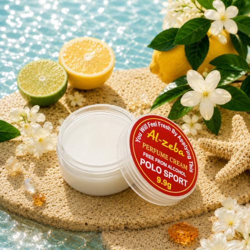 Image of Al Zeba Polo Sport Solid Perfume | Long Lasting Alcohol-Free Solid Perfume Cream | Travel Friendly | Fresh Sport Fragrance | 9.9g