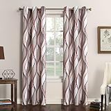 No. 918 Intersect Ogee Print Semi-Sheer Grommet Curtain Panel