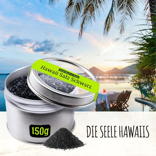 Hawaii Salz, schwarz,150g in der Dose