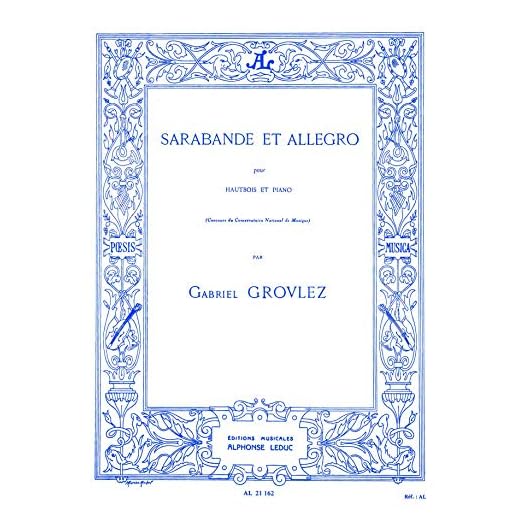 Gabriel grovlez: sarabande et allegro for oboe and piano