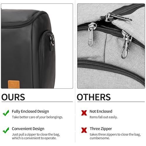 Image of seyfocnia Garment Bags for Travel, Carry On Garment Bag Backpack, Convertible Garment Duffle Bag for Men Women, 4 in 1 Hanging Dress Suitcase Suit Travel Bag