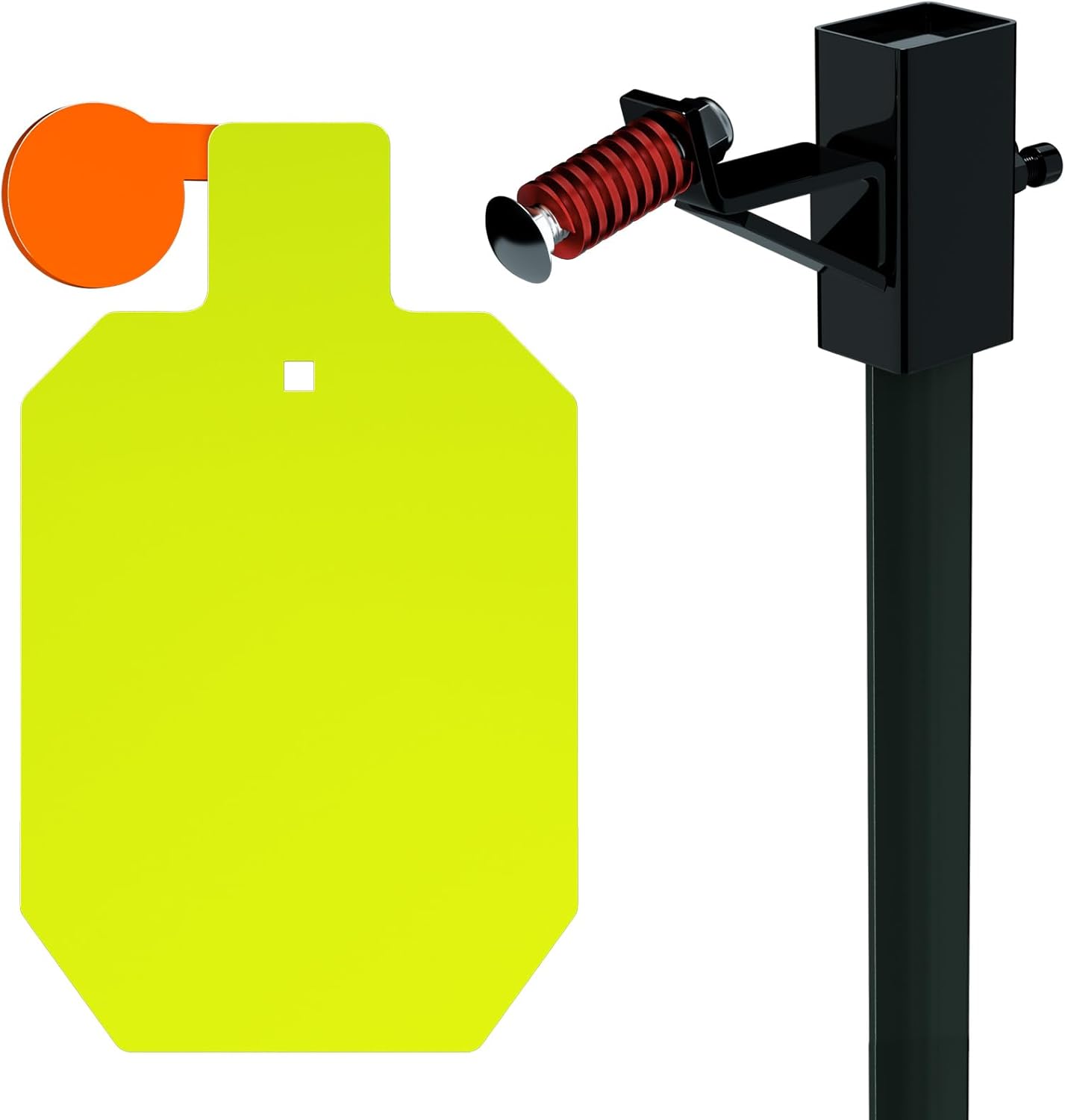 Highwild AR500 Steel Shooting Target 3/8 Inch Thick 10" x 16" Hostage with T-Post Target Holder Mount