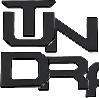 Tailgate Insert Letters Compatible with Tundra 2022 2023 3D Raised Emblems Decals with Strong Certified Adhesive Matte Black 6Pcs