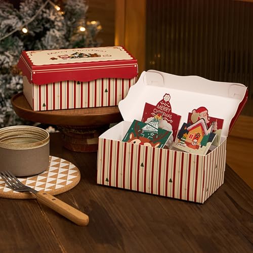 Cajas de galletas de Navidad pequeñas para embalaje de postres y panadería 8