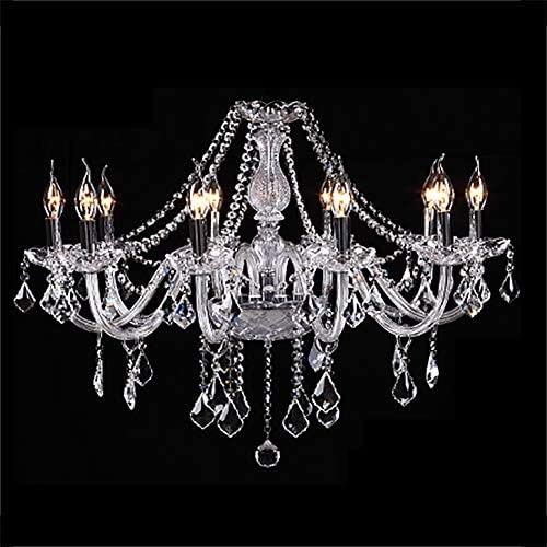 Lustre en cristal gris E14, suspension de luxe moderne chic