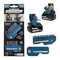 StealthMounts Makita 45° & 90° Blue Magnetic Bit Holder | Drill Bit Organiser | Perfect Bit Holder for Makita Drills and Impacts (2 Pack) (BH-MK-4590-BLU)