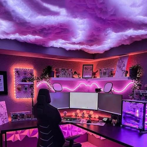 simdennr 16.4Ft 3D Cotton Cloud Light LED Clouds Lights for Ceiling