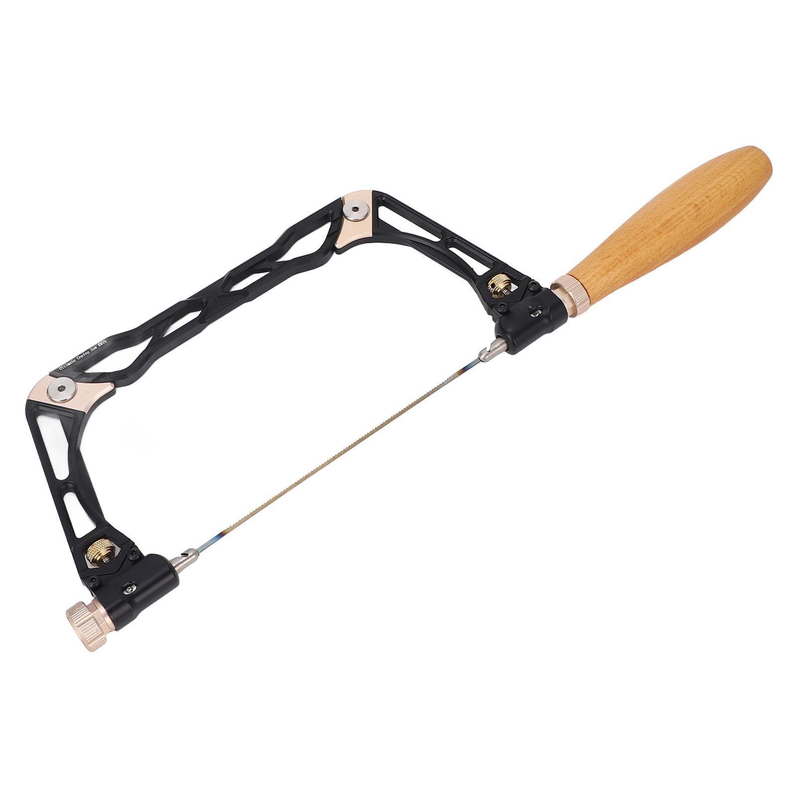 Afire el Marco de Acero con 7 Hambrientos de Sierra, Profundidad de Sierra de 10 Cm, Juego de Sierra para Manos para Carpintería en Forma de U, Sierra Manual Multifunción para