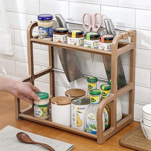 Image of YouCopia Store Metal Premium Microwave Stand for Kitchen Platform | Multipurpose Rack for Storage | Oven Stand & Microwave Storage Rack | Air Fryer Stand | Mixer Grinder (1-Layer)