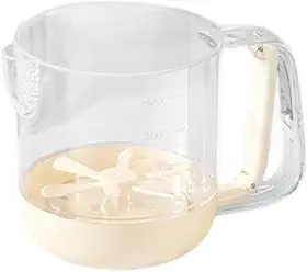 Batedeira de Mesa, Batedor de Semiautomático com Linha de Escala para Alimentos, Branco