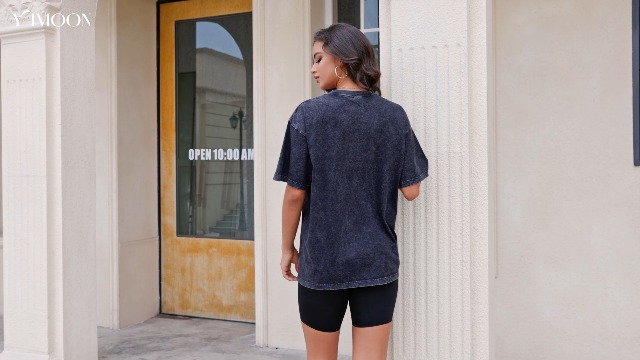 Yimoon 3 Pack Oversized Tshirts for Women Washed Vintage