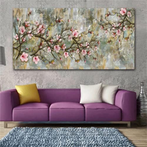 Peinture fleurs modernes paysage abstrait pour illuminer votre maison et decoration salon 50x100
