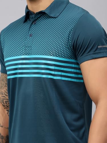 Image of VECTOR X OMT-258 Men's Water Printed Polo T-Shirt