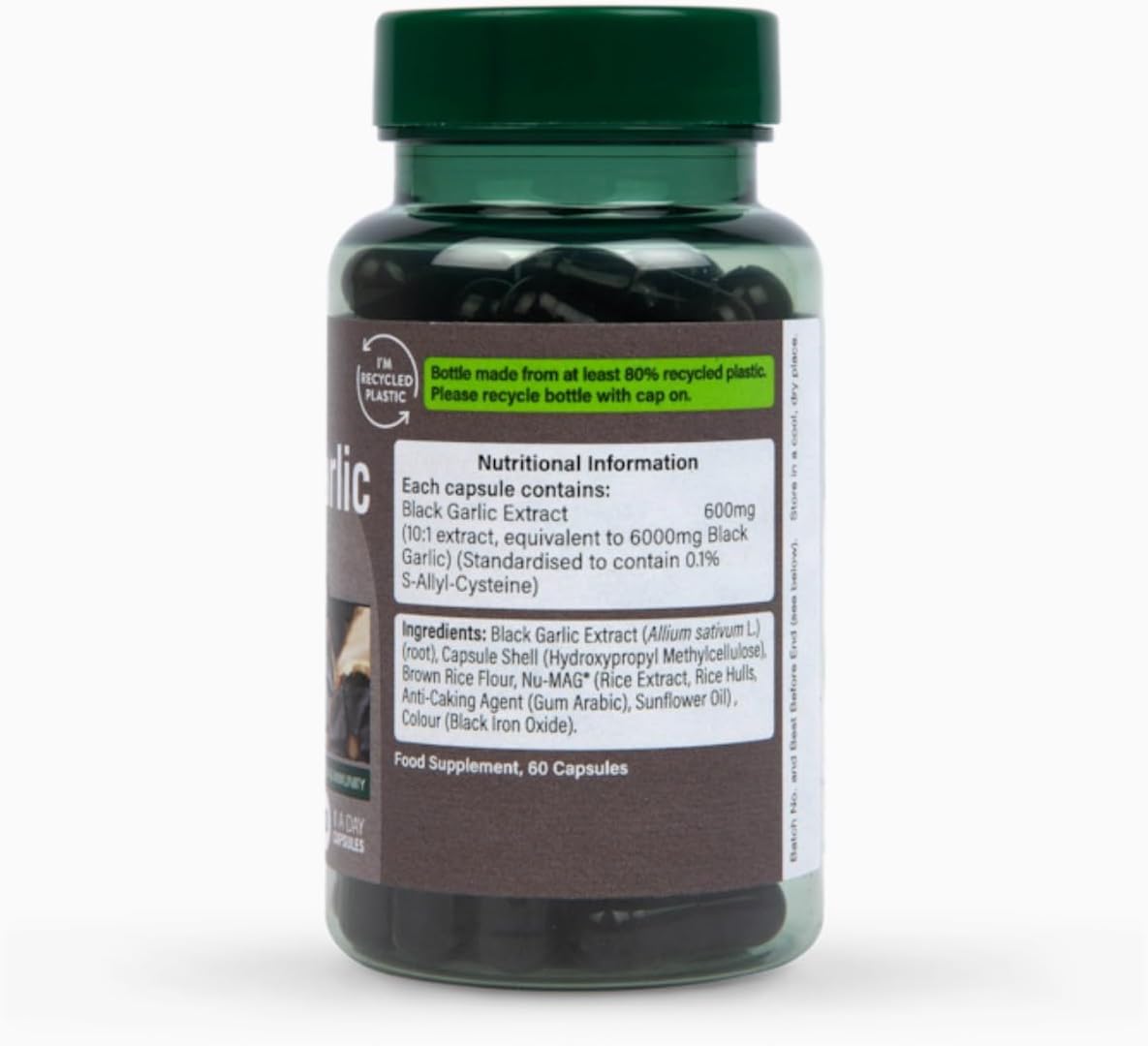 H and B, Black Garlic 4800 mg 60 Capsules