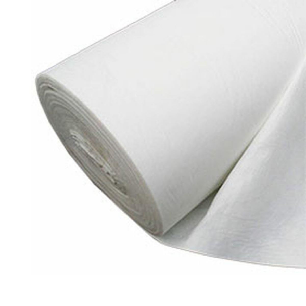 Yuzet 4.5m x 15m White 100gsm Heavy Duty Weed Control Fabric, Ground cover Membrane, UV stabilised Weed Barrier Fabric. Under Patios, Garden, Flower beds, Landscaping - weed suppressant membrane