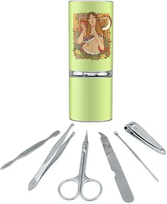 Eve With and Snake In Garden of Eden Stainless Steel Manicure Pedicure Grooming Beauty Care Travel Kit