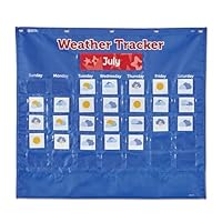 Learning Resources Weather Tracker Pocket Chart, Ages 5+, Learn About Weather, Classroom Essentials for Teachers, Classroom Resources
