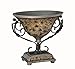 Lite Source C41028 Narcisco Bowl with Mosaic Glass Accent, Dark Bronze and Pewter Finish