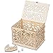 GLM Wedding Card Box With Lock and Key, Card Box for Wedding, Rustic Wedding Decorations for Reception, Wedding Card Boxes for Reception with Lock, Money Box for Wedding (Natural)