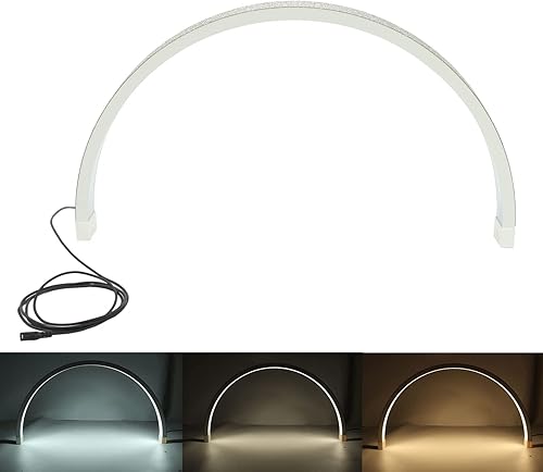 Miniatura 7 de Lámparas de ahorro de energía de 45 W, lámpara de belleza de media luna con brillo y altura ajustables, lámpara de escritorio de manicura LED