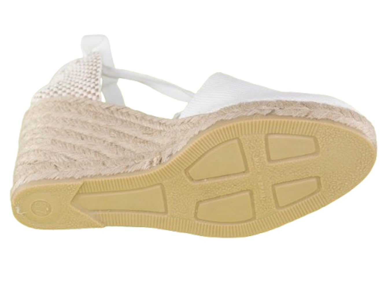 3030-7N Alpargata Valenciana con Cintas Mujer Cuña 9 cm Esparto Natural, Lona Algodón,Sandalia Verano Elegante