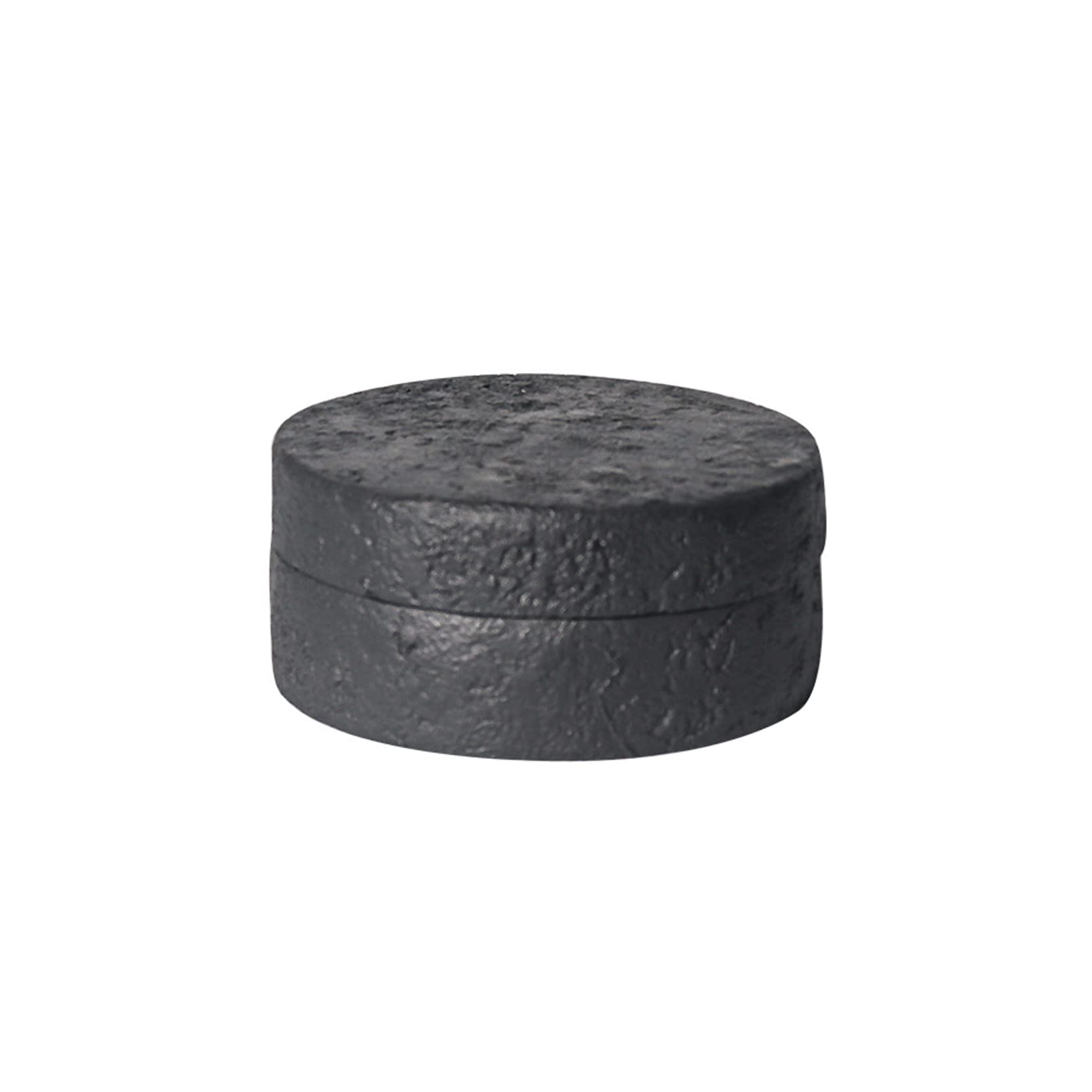 Cutfouwe Multifunktionaler Mülleimer Mit Deckel-Innenzylinder Aus Beton Und Metall - Φ11.5Cm X Höhe 5.5Cm,Schwarz