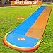 MorTime 22.5ft Slip Water Slide with Sprinklers, Slip and Slide with 2 Inflatable Bodyboards and Splash Pool Waterslide Backyard Lawn Outdoor Water Toy