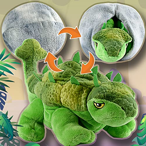 Creanino Dino peluche 2 in 1 | Peluche da girare