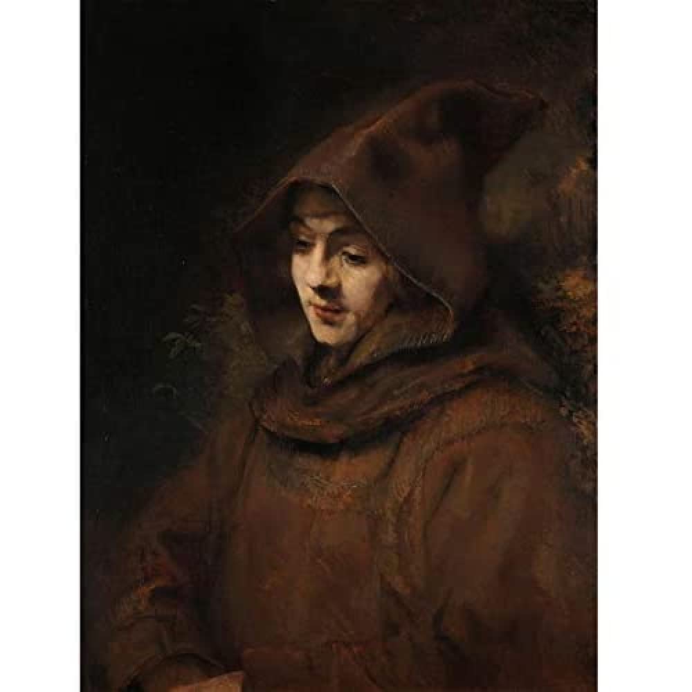 Artery8 Rembrandt Titus Van Rijn In Monks Habit Portrait Unframed Wall Art Print Poster Home Decor Premium