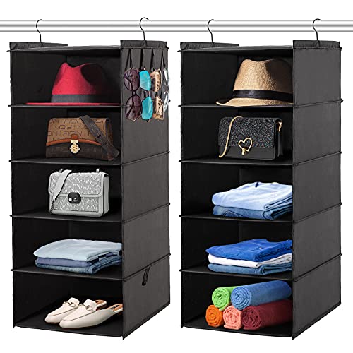 Hat Rack For Closet Hanging Hat Organizer For Fedora, 2 Pack 10 Shelves Oxford Boho Hat Organization, With Closet Hook Hat Storage Organizer For Wide Brim Hat Hanging Hat Storage Cowboy Hat Boxes #TOP1