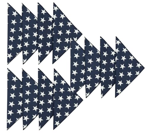 Blue and White Cloth Napkins Dinner, July 4 Decor Patriotic,
