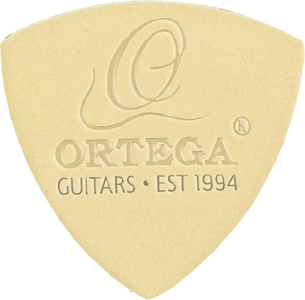 Soft Leather Triangular Pick - Ukulele & Nylon Guitars - 3 Piece Pack - Black/White/Red