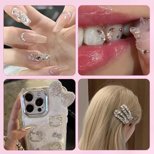 30 Pcs zahnstein schmuck,tooth gem kit,zahnschmuck,zahnstein set,Tooth Gem,Geeignet für Partys,Den Alltag Usw,mit 1445 Strasssteinen und 5 Marquise-Diamanten