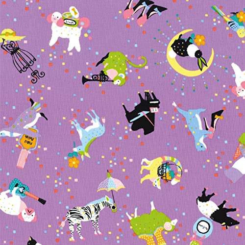 KIYOHARA Kayo Horaguchi シーチング favorite thing 生地 綿 100% 110cm巾×1mカット Col.PP パープル HKF-69C