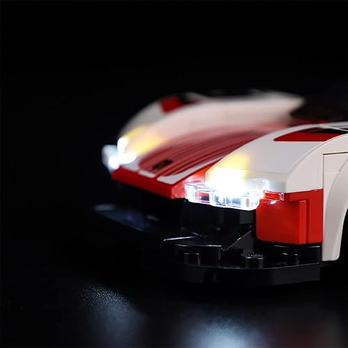 Miniatura 8 de Kyglaring Kit de iluminación LED (sin modelo) diseñado para Lego Porsche 963 76916 Kit de construcción de modelos de coches de carreras, sin juego