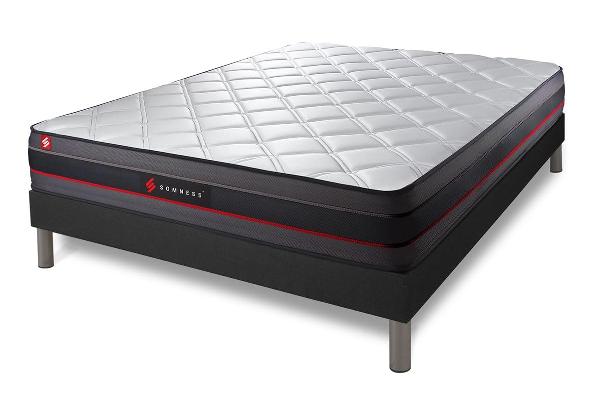 Ensemble sommier + Matelas Regen à mémoire de Forme 160x200 | Epaisseur : 24 cm | Confort : Ferme